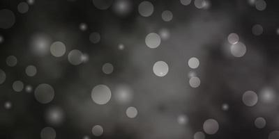 Light Gray vector texture with circles, stars.