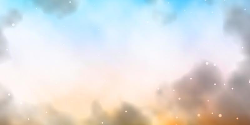 Light Blue, Yellow vector background with small and big stars.