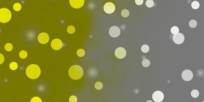 Light Yellow vector backdrop with circles, stars.