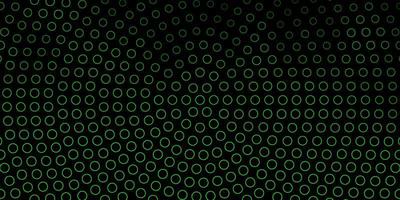 Dark Green vector texture with circles.