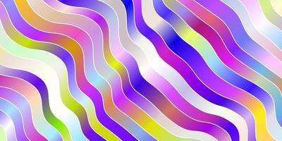 Light Multicolor vector pattern with curved lines.