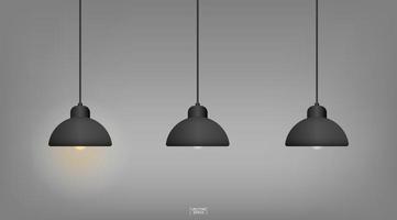 Light bulb or lamp with dark background. Vector. vector