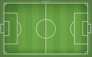 campo de fútbol o campo de fútbol de fondo. Cancha de césped verde para crear un juego de fútbol. vector. vector