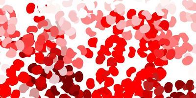 Light red vector texture with memphis shapes.