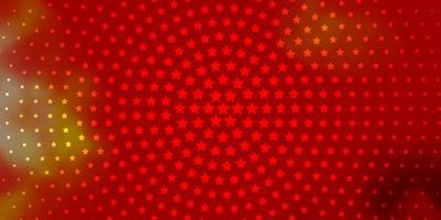 Light Red, Yellow vector pattern with abstract stars.