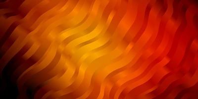 Dark Orange vector pattern with wry lines.