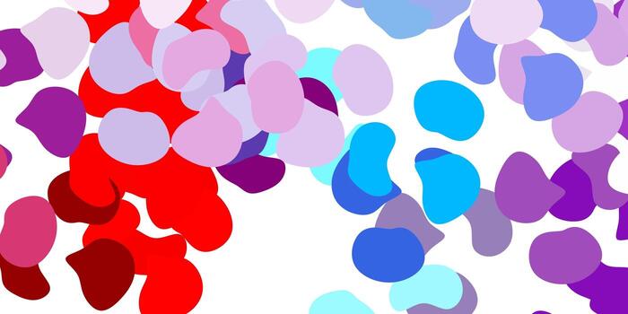 Light blue, red vector background with random forms.