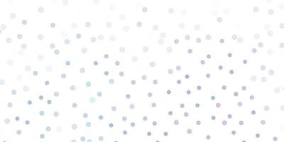 Light pink, blue vector doodle pattern with flowers.