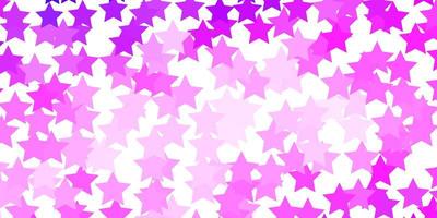 Light Purple vector pattern with abstract stars.