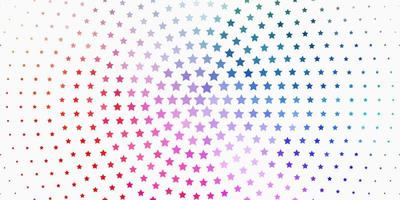 Light Multicolor vector background with colorful stars.