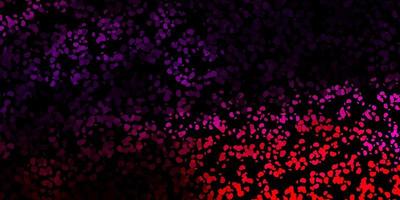 Dark purple, pink vector background with random forms.