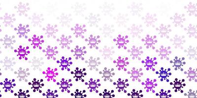 Light purple vector pattern with coronavirus elements.