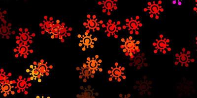 Dark red vector pattern with coronavirus elements