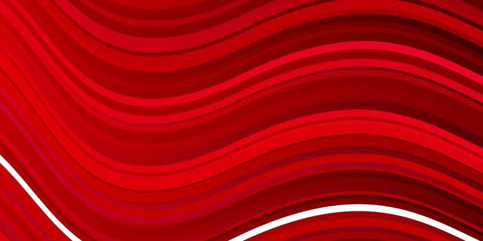 Light Red vector pattern with curved lines.
