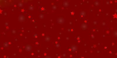 Light Red vector pattern with abstract stars.