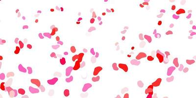 Light red vector background with random forms.