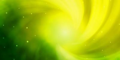 Light Green, Yellow vector background with colorful stars.