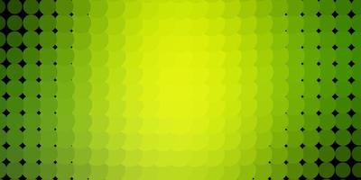 Light Green, Yellow vector background with circles.
