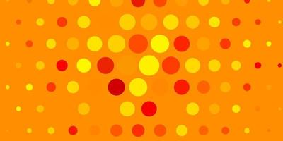 Light Yellow vector background with bubbles.