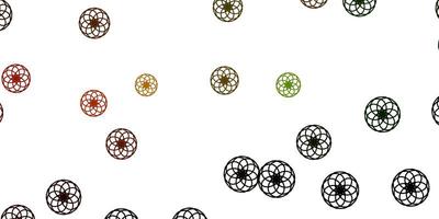 Light Green, Yellow vector layout with circle shapes.