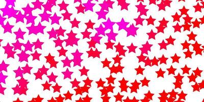 Light Pink vector layout with bright stars.