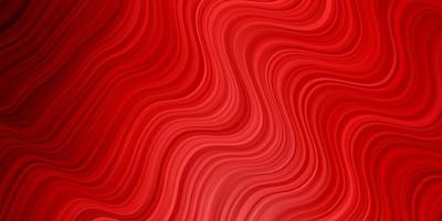 Light Red vector pattern with curved lines.