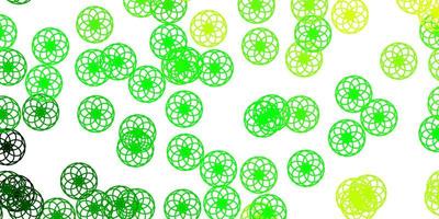 Light Green, Yellow vector backdrop with dots.