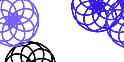 Light Purple vector background with bubbles.