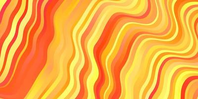 Light Orange vector pattern with curves.
