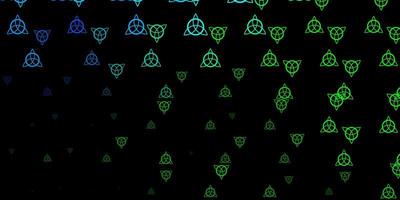 Dark Multicolor vector backdrop with mystery symbols.