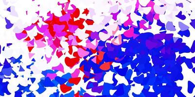 Light blue, red vector texture with memphis shapes.
