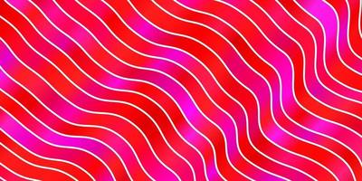 Light Pink vector background with bent lines.