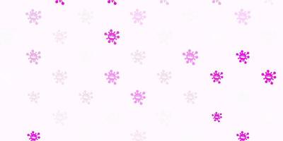 Light pink vector backdrop with virus symbols