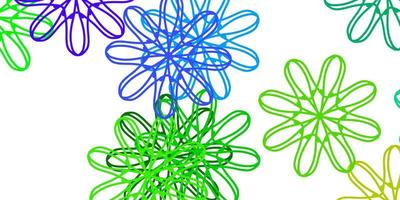 diseño natural de vector multicolor claro con flores.