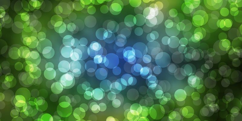 Light Blue, Yellow vector layout with circles.