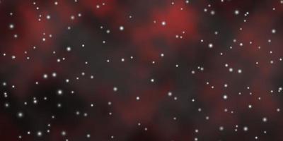 Dark Red vector pattern with abstract stars.