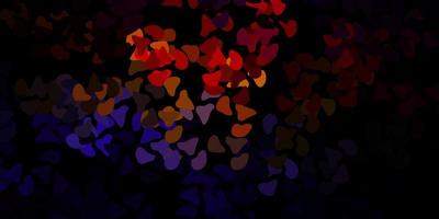 Dark multicolor vector background with random forms.