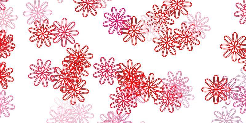 Light Red vector natural artwork with flowers.
