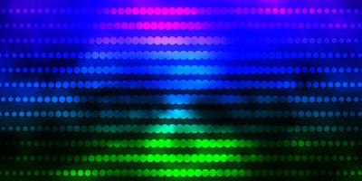 Dark Multicolor vector texture with circles.