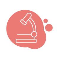 microscope laboratory block style icon vector