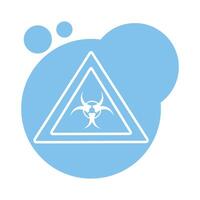 biohazard signal caution block style icon vector