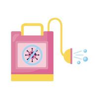 disinfectant sprinkler cleaning covid particle detailed style vector