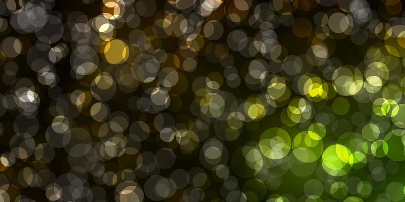Dark Green, Yellow vector template with circles.