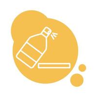 icono de estilo de bloque de botella de salpicadura vector