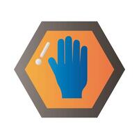 traffic stop signal icon vector