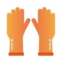 rubber gloves for hand protection vector