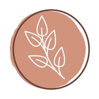 branch with leaves icon vector