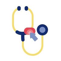 mouse cursor with stethoscope vector