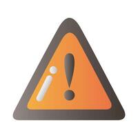 warning traffic signal icon vector