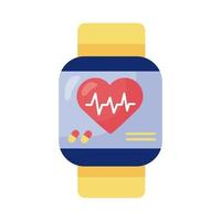 smartwatch with cardio data vector